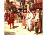 
單擊圖案，看聖經故事 - A centurion at Capernaum begging Jesus to heal his servant - by William Hole